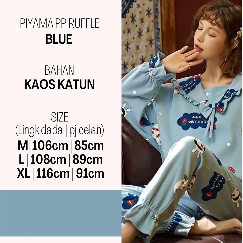 Piyama PP Ruffle Blue