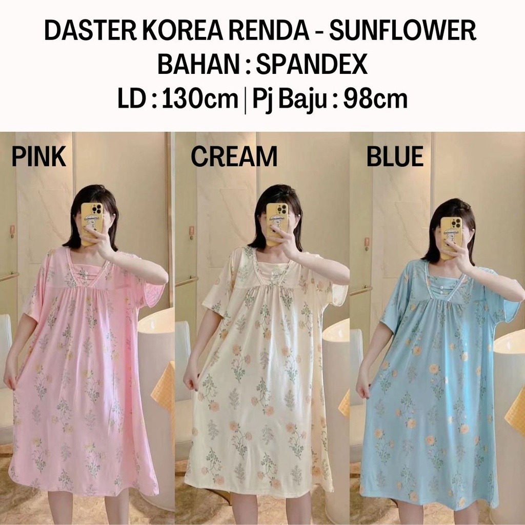 Daster Korea Renda-Sunflower