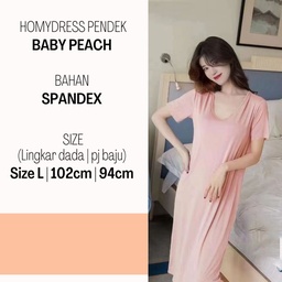 Homydress Pendek-Baby Peach