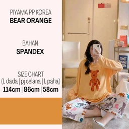 Piyama PP Korea-Bear Orange
