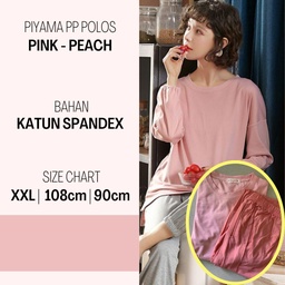 Piyama PP Polos Pink-Peach